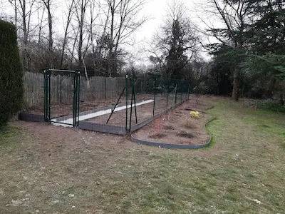 créations d'un potager cloturé